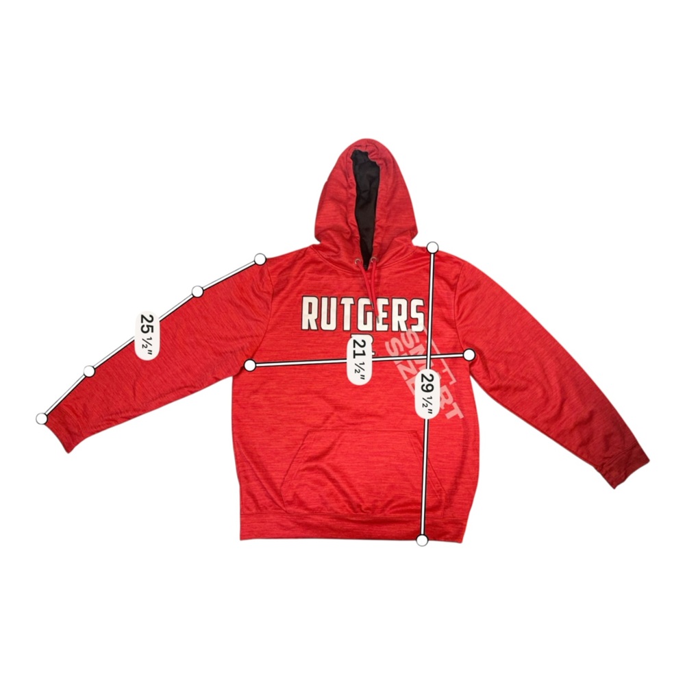 Rutgers University Scarlet Knights XL Colosseum Hoodie New Jersey - Picture 3 of 10